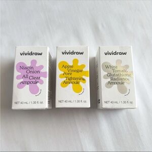 Korean Skincare Vividraw Bundle Of 3 Serums Brand New In Box